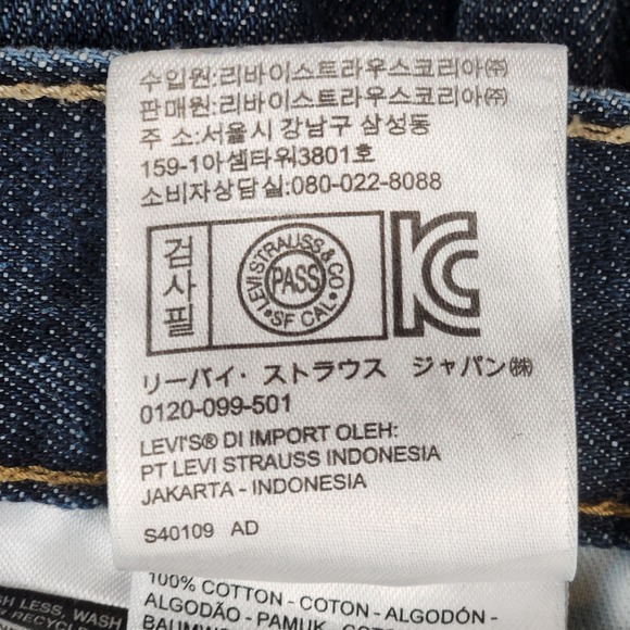 Levi's 514 Straight Fit Jeans Mens‎ Medium Wash Blue Denim W33 L32 - Picture 14 of 15